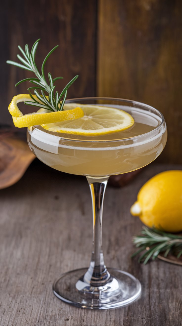 Denver Sunset - Bourbon cocktail with rosemary garnish